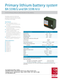 Technical Specifications for Saft Lithium BA 5598/U & BA 5598 A/U Battery
