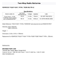 Technical Specifications for KENWOOD TH22AT-42AT,TH79A,TK208-308, PB-32