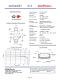Technical Specifications for ZeniPower A13 Hearing Aid Battery