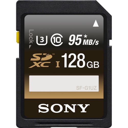Sony 128GB High Performance Class 10 UHS-1/U3 SDHC up to 95MB/s Memory Card (SF-UZ/TQ)