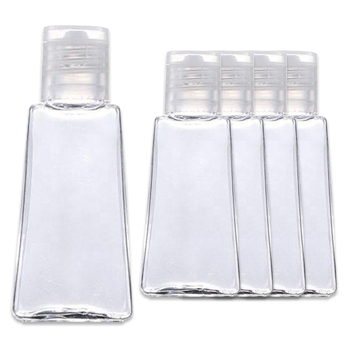1 OZ Refillable Travel Bottle Flip-Top Cap - Liquids/Gels (5 Pack) (Empty Bottles)
