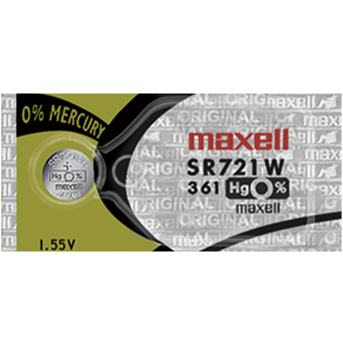 Maxell 361 Watch Battery (SR721W) Silver Oxide 1.55V