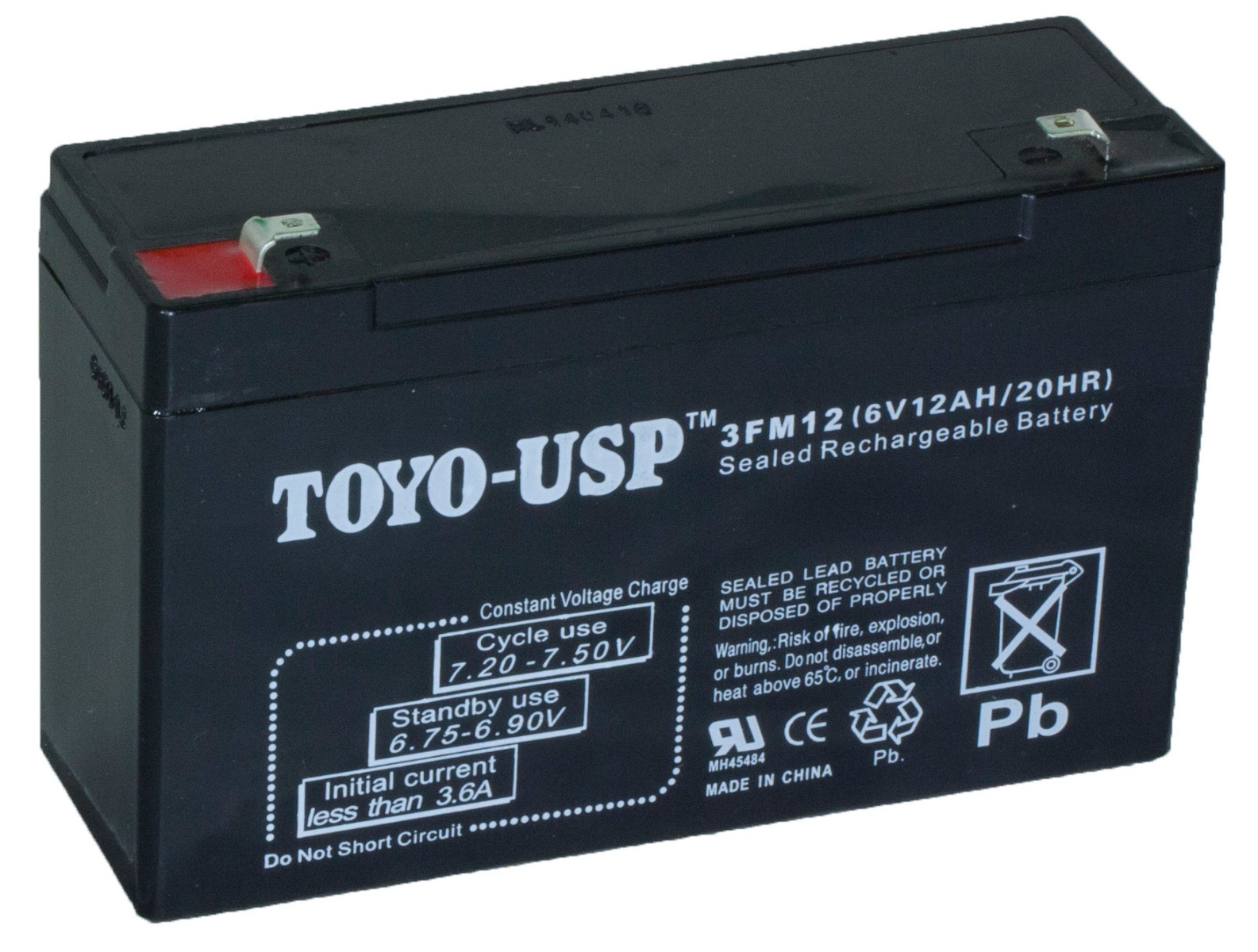 TOYO Sealed Lead Acid Battery 6V 12AH (Call To Order)