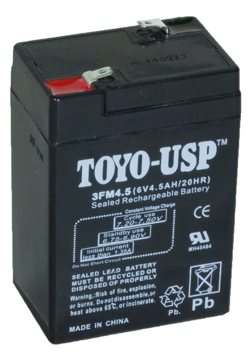 TOYO Sealed Lead Acid Battery 6V 4.5AH (3FM4.5) (Call To Order)