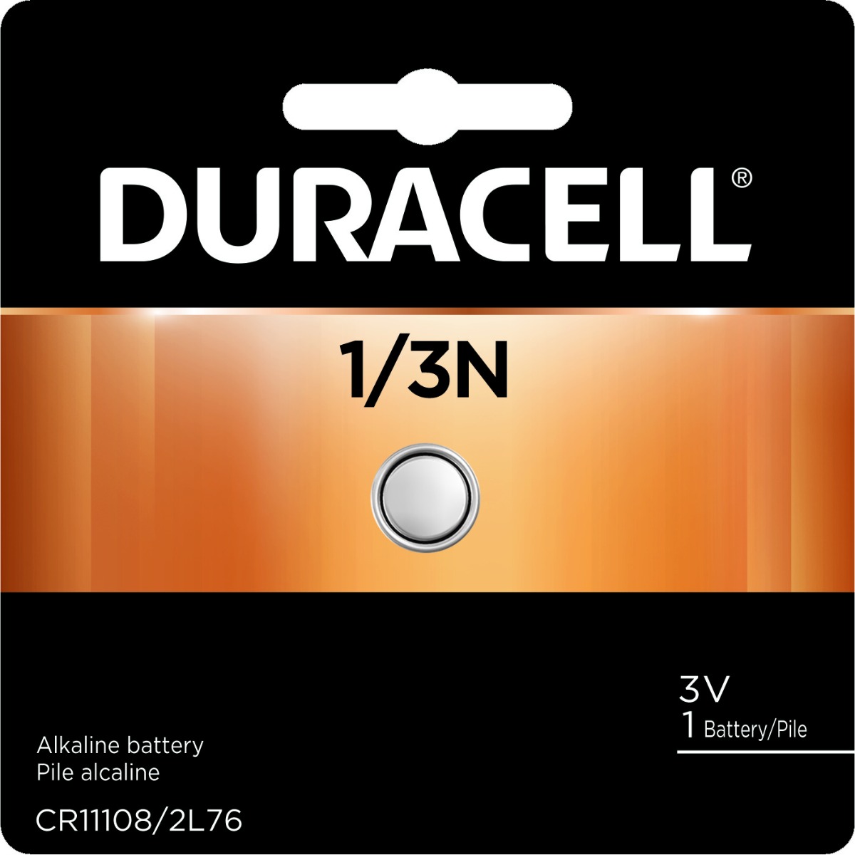 Duracell 1/3N Button Cell, 3V, DL1/3NBPK, Lithium Battery (1 Battery)