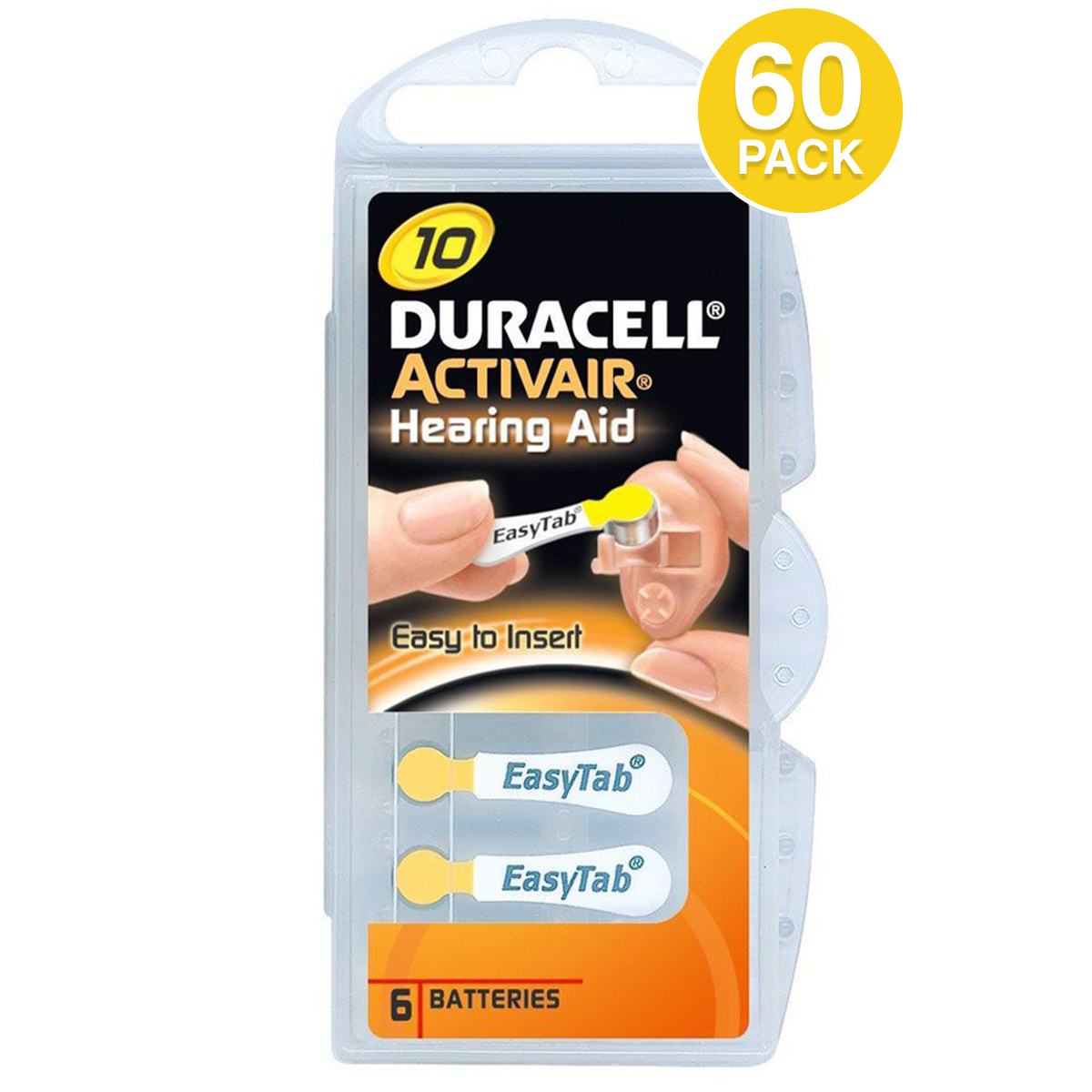 Duracell Activair Size 10 Hearing Aid Battery (60 PCS)