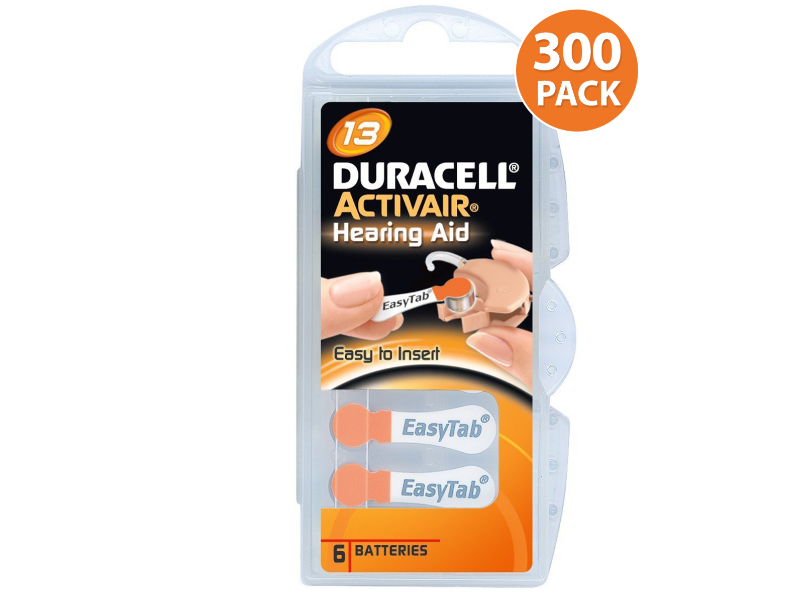 Duracell Hearing Aid Battery Size 13 (300 Pcs)