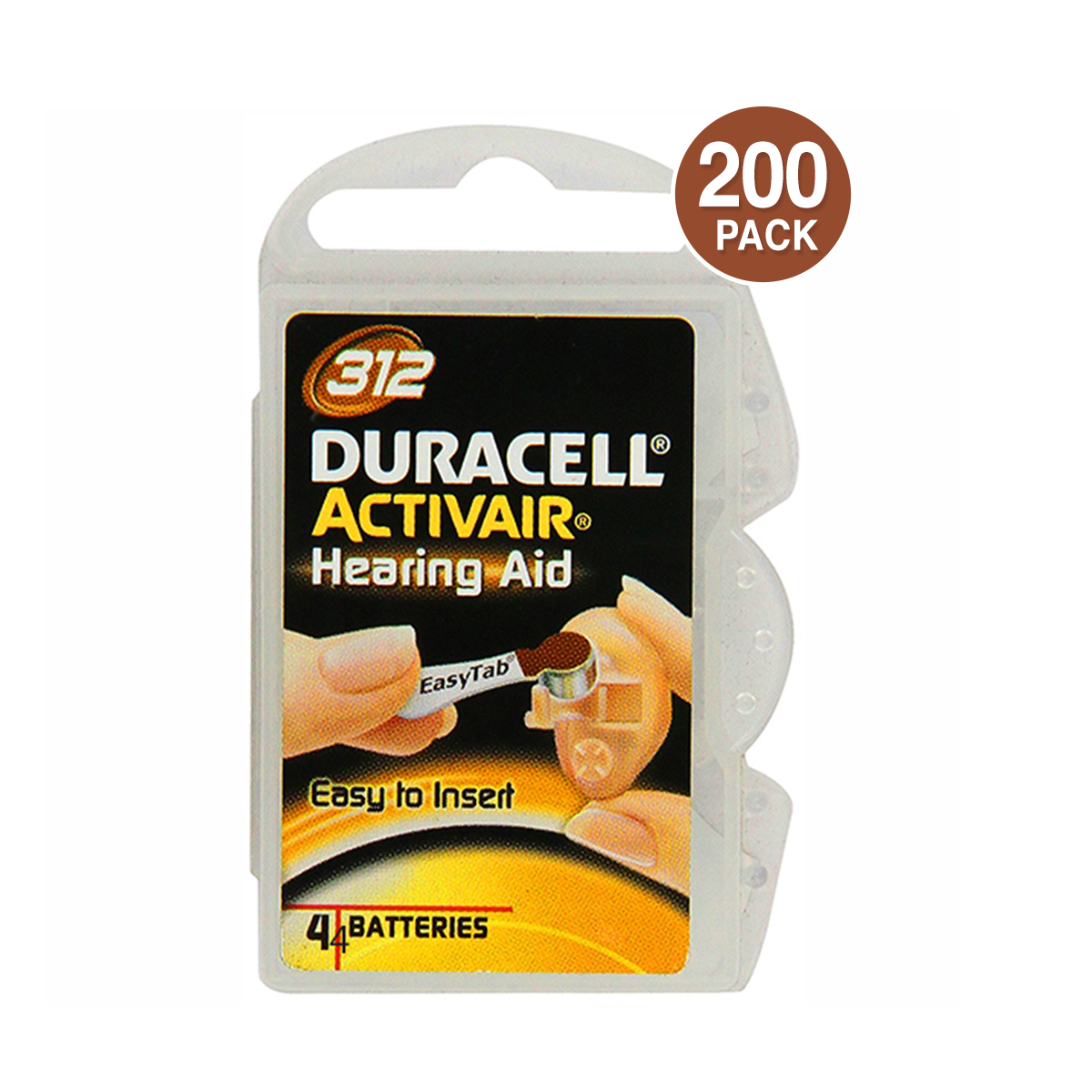 Duracell Hearing Aid Battery Size 312 (200 Pcs)