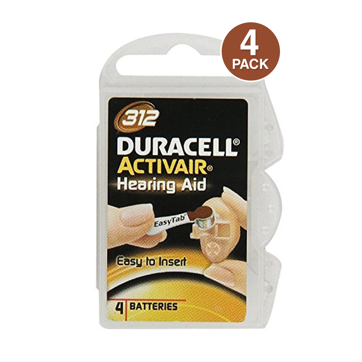 Duracell Activair 312 Hearing Aid Battery (4 PCS)