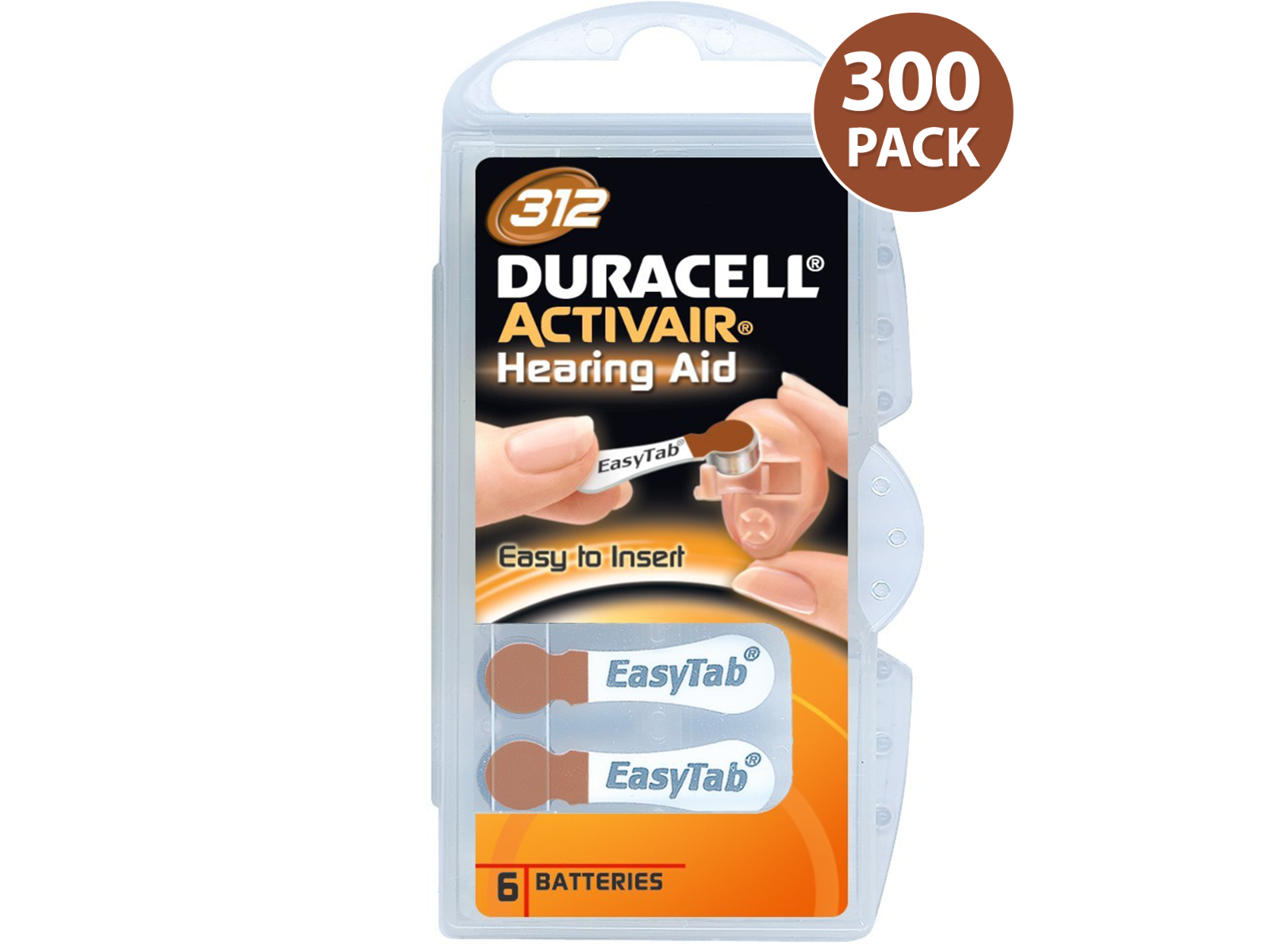 Duracell Hearing Aid Battery Size 312 (300 Pcs)