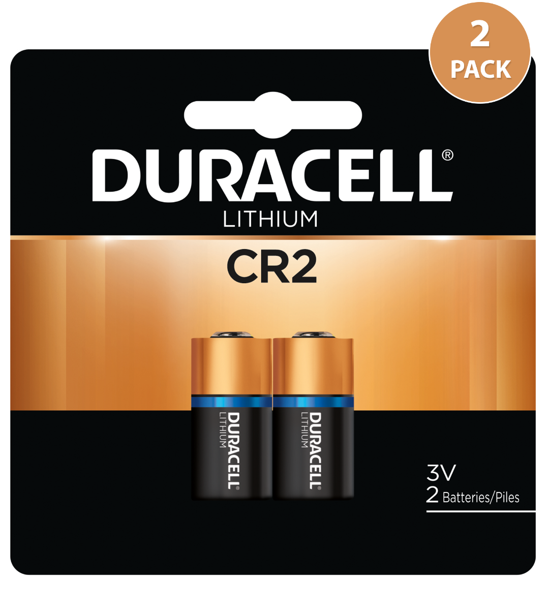 Duracell CR2 Battery Ultra Lithium 3V Photo Size, DLCR2B2PK (2 Batteries)