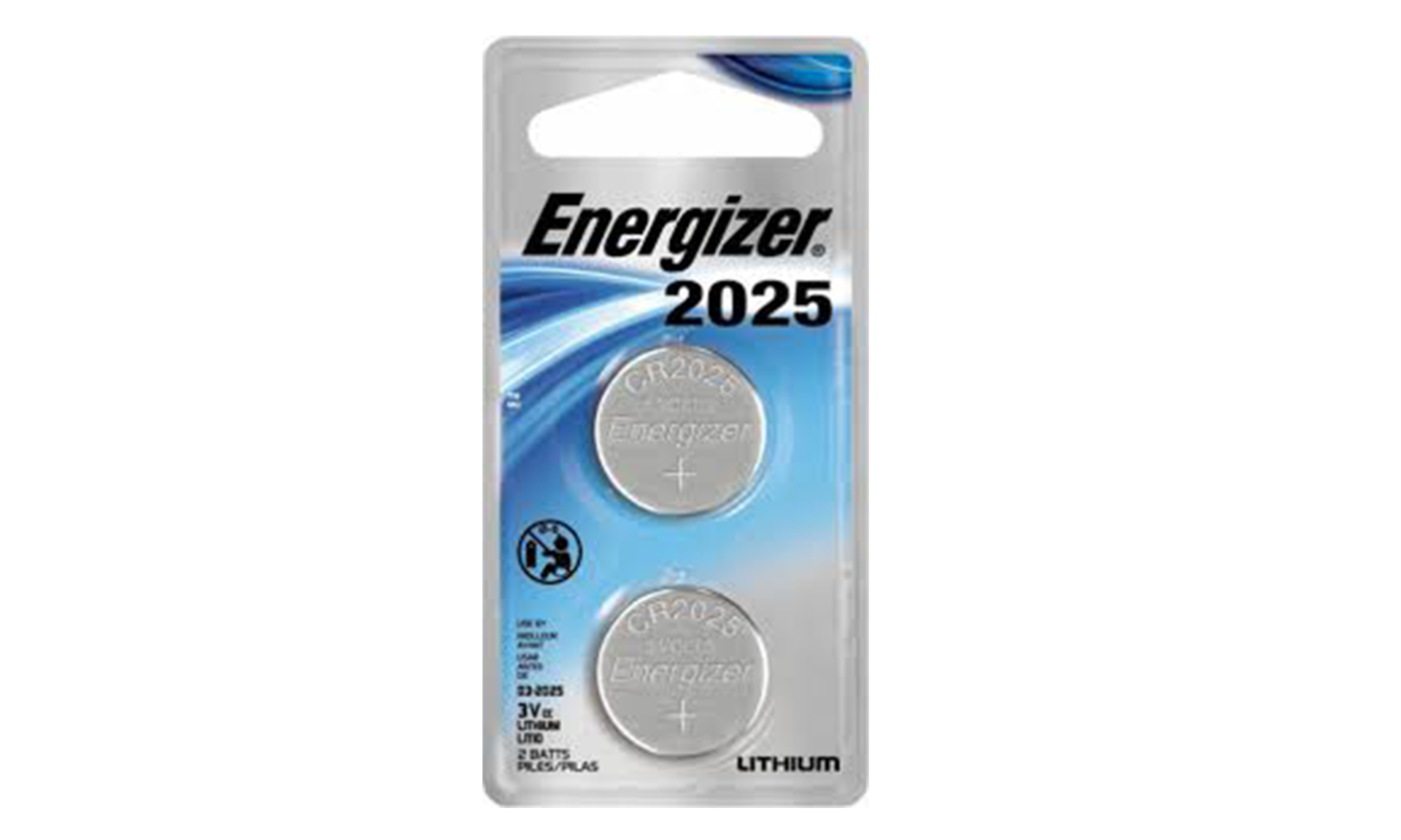 Energizer ECR2025 Battery 3V Lithium Coin Cell (2PC Blister Pack) (Child Resistant Packaging)
