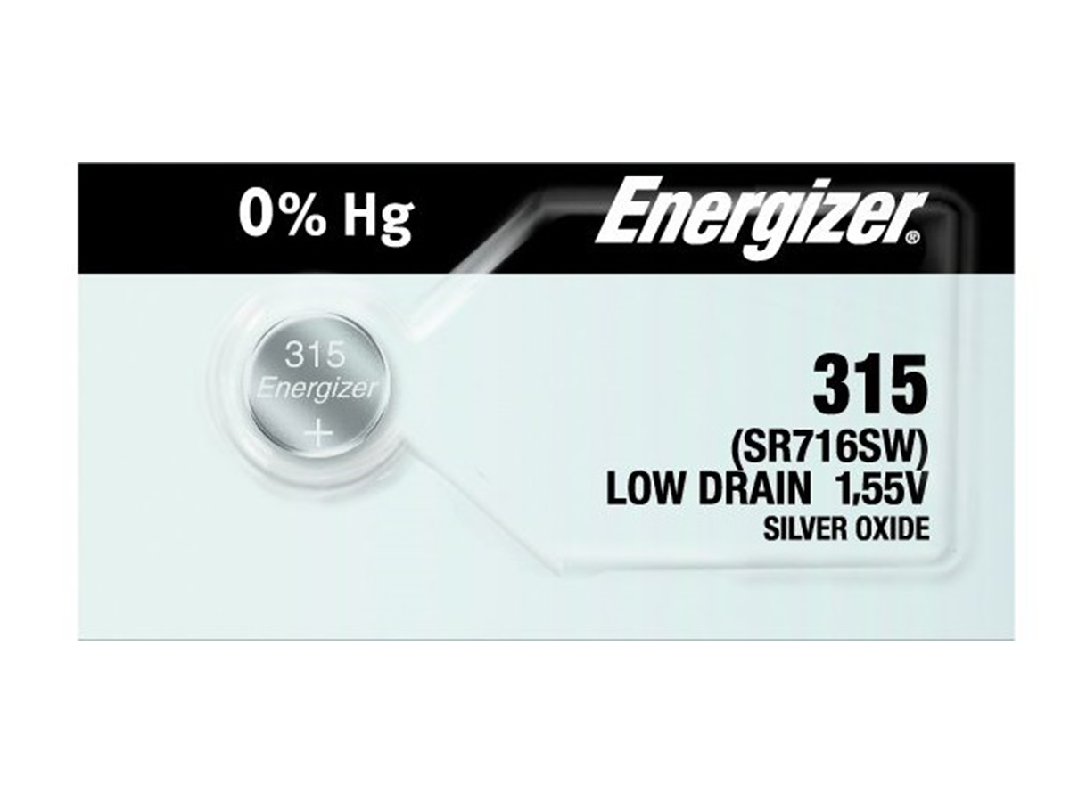 Energizer 315 Battery (SR716SW) Silver Oxide 1.55V (1PC)