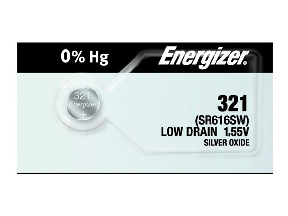 Energizer 321 Battery (SR616SW) Silver Oxide 1.55V (1PC)