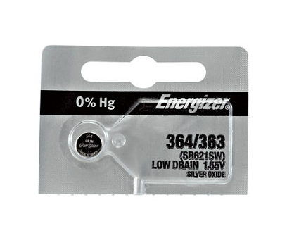 Energizer 364/363 SR621W SR621SW Batteries Button Cell 2Pcs 
