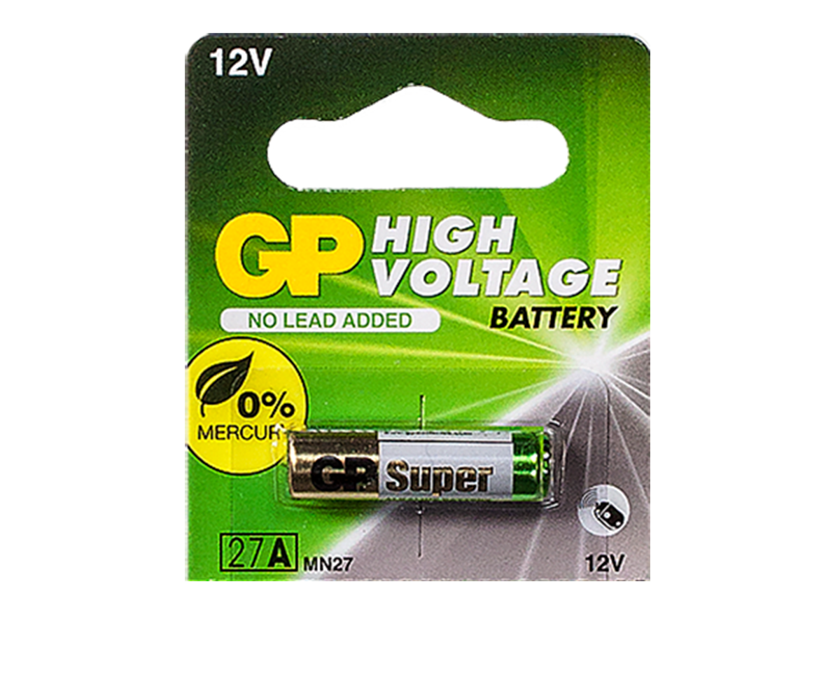 GP 27A (L828, LR27A, A27) 12 Volt, 1 Battery