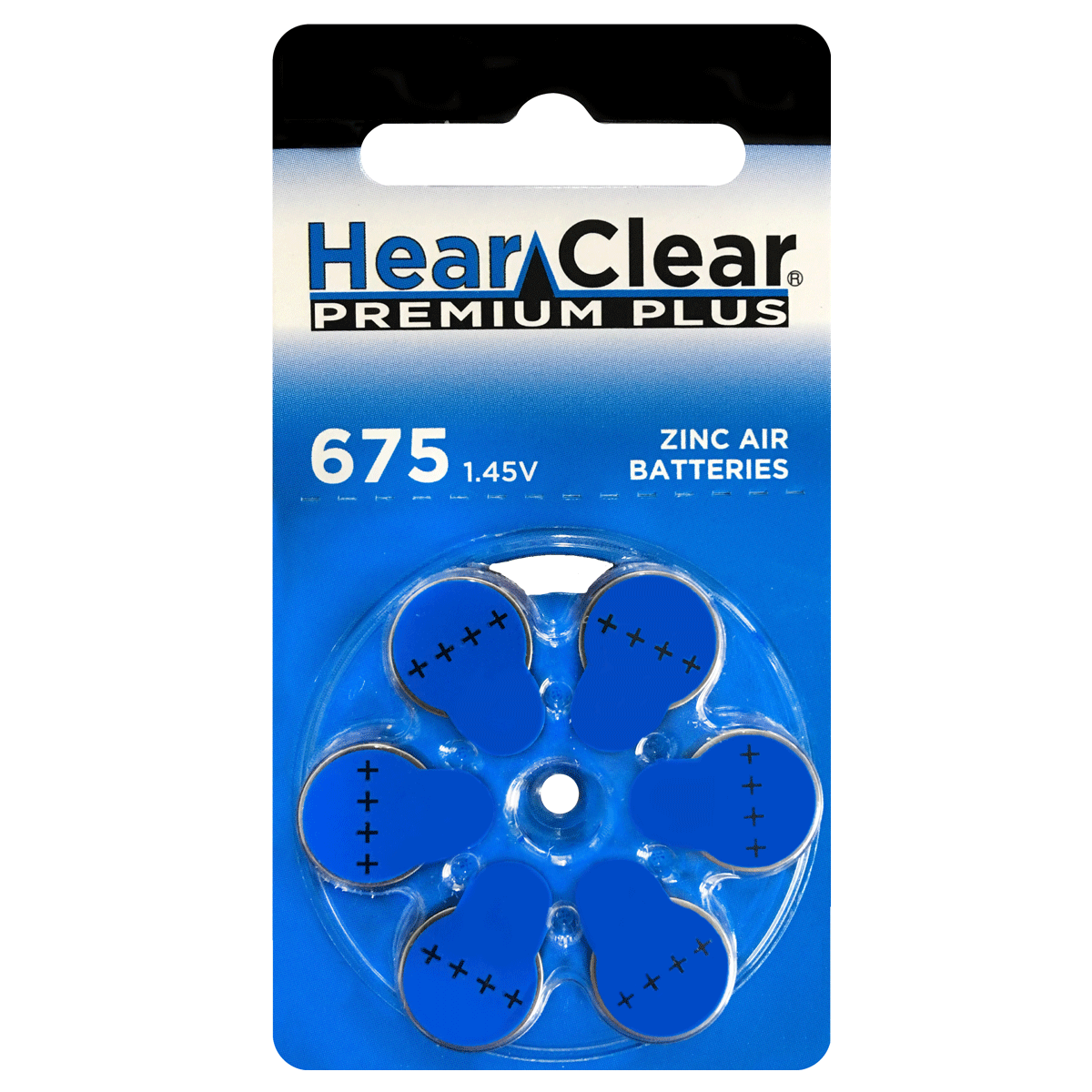 HearClear Premium Plus, Size 675 Hearing Aid Battery (6 pcs.)