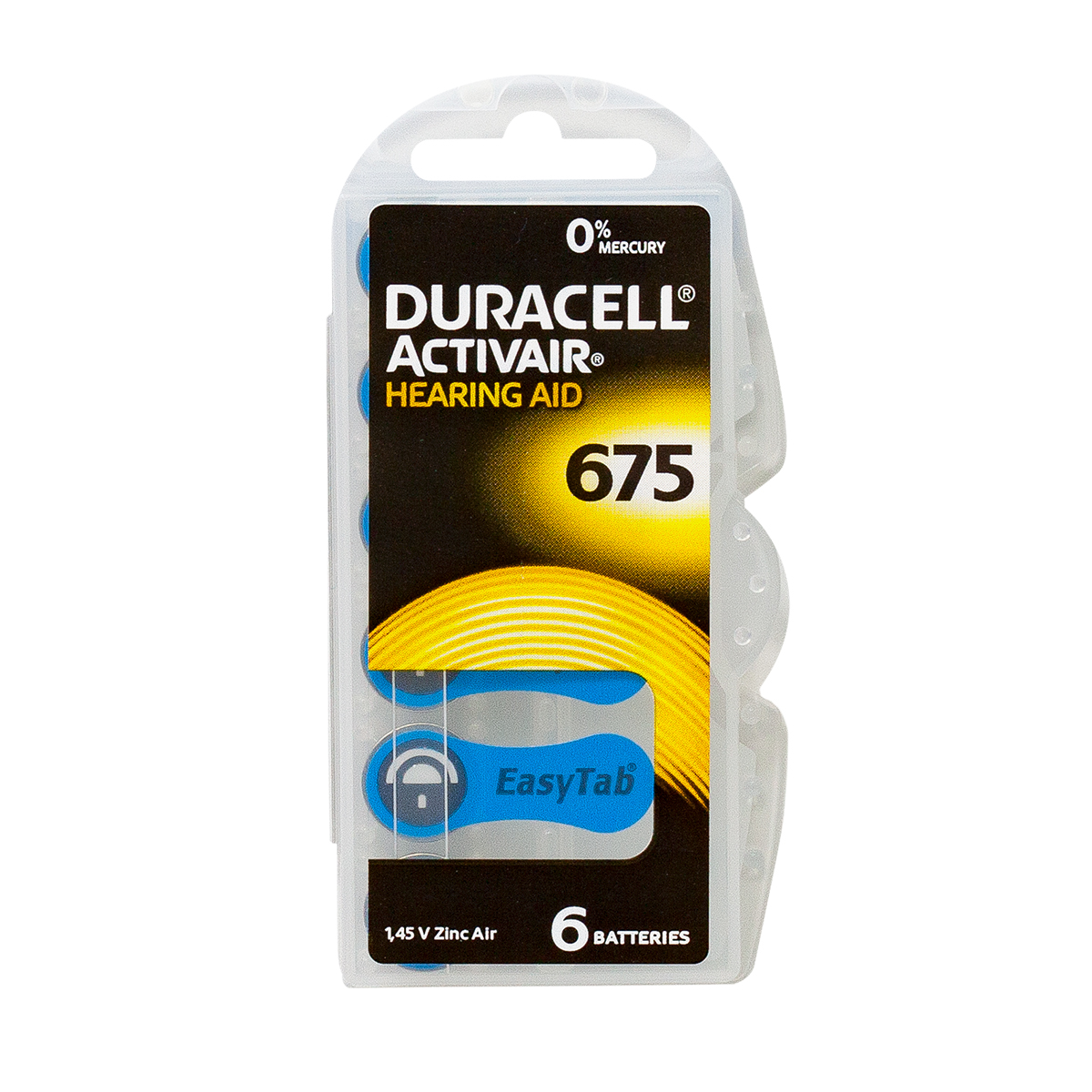 60 Duracell Hearing Aid Batteries Size: 675