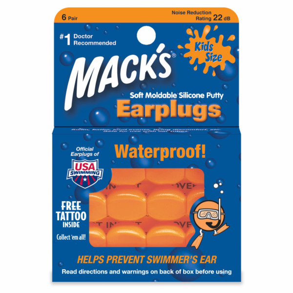Soft Moldable Silicone Earplugs, Kids Size - 6 Pair