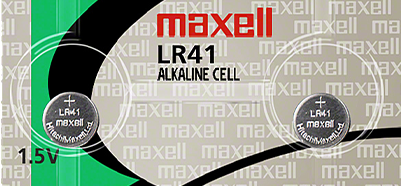 Maxell LR41 Battery, Alkaline Coin Cell  (1Pc)