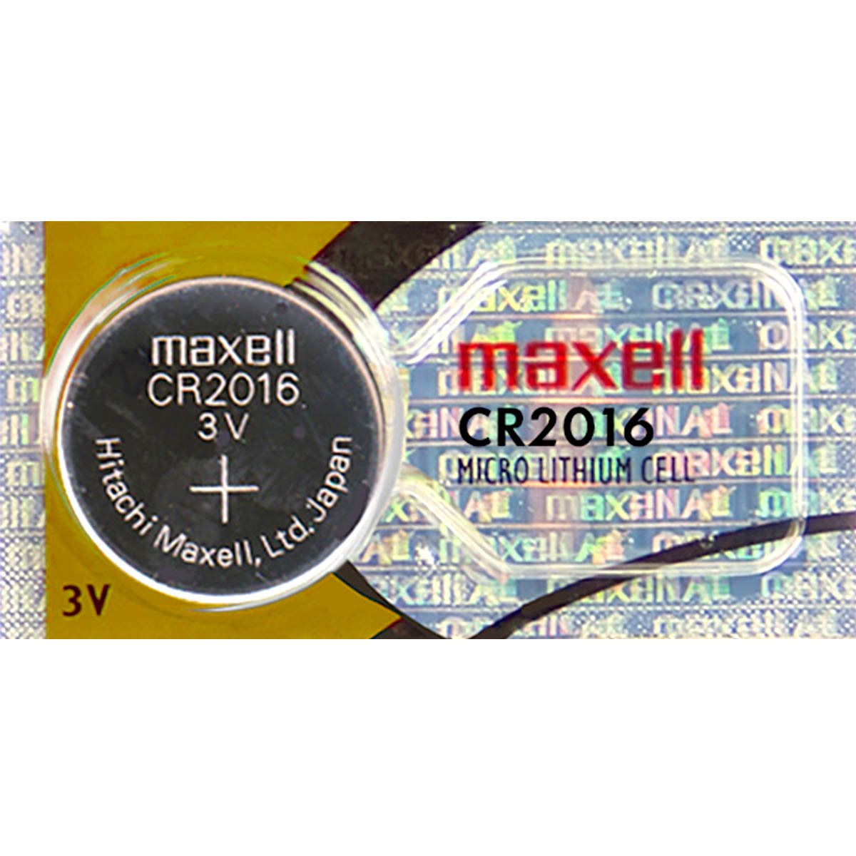 Maxell CR2016 Battery 3V Lithium Coin Cell  (1PC)