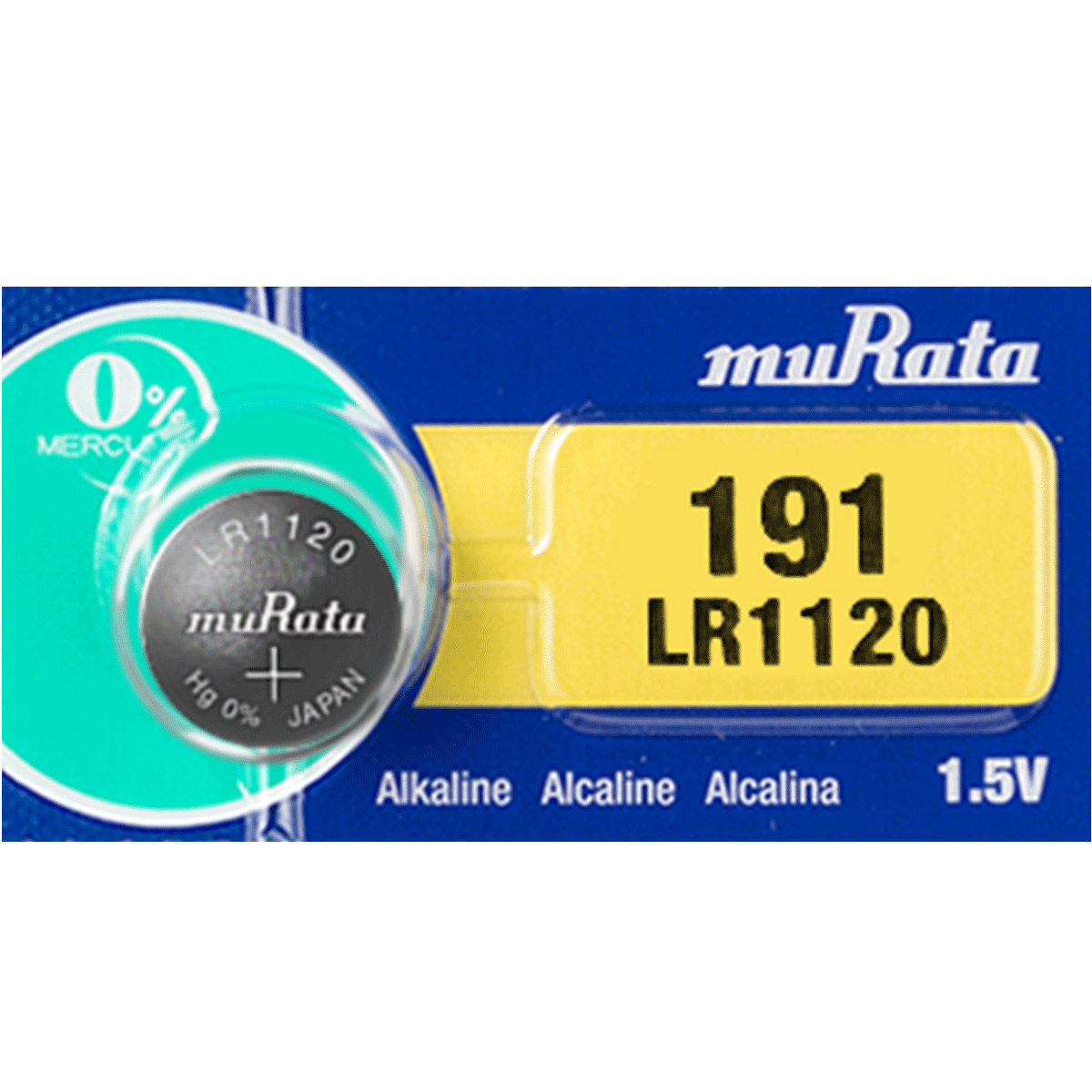 Murata LR1120 (191) (formerly SONY) Mercury Free Alkaline Button Cell (1PC)