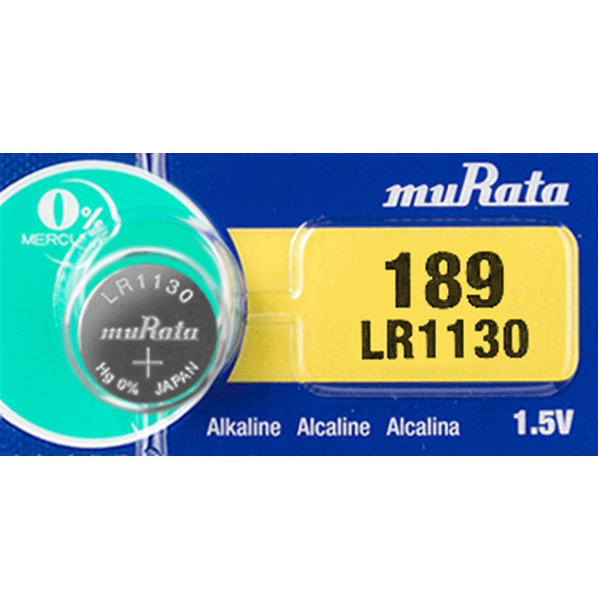 Murata LR1130 (189) (formerly SONY) Mercury Free Alkaline Button Cell (1PC)