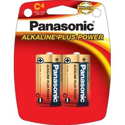 Panasonic Size C Alkaline Plus Power Battery, AM-2PA/4B (4 Pack)