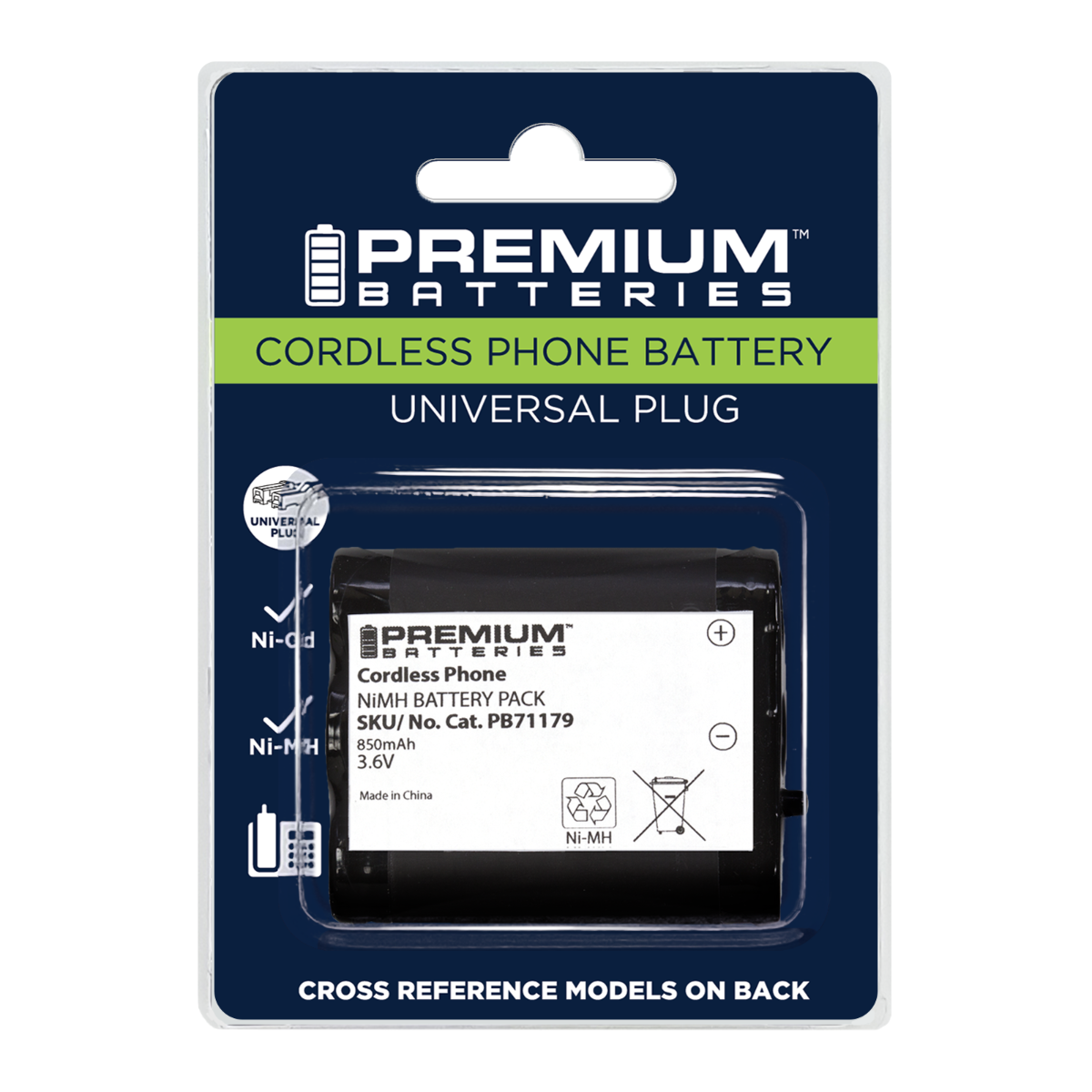 Premium Batteries HHR-P511/HHR-P402A Cordless Phone Battery Panasonic KX-TG2205