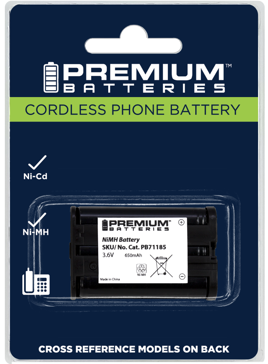 Premium Batteries HHR-P107 Cordless Phone Battery Panasonic KX-TG6071 Type 35