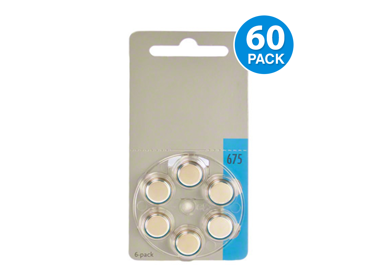 Professional Card - Power Special P675 Hearing Aid Battery 60 pcs - MERCURY FREE