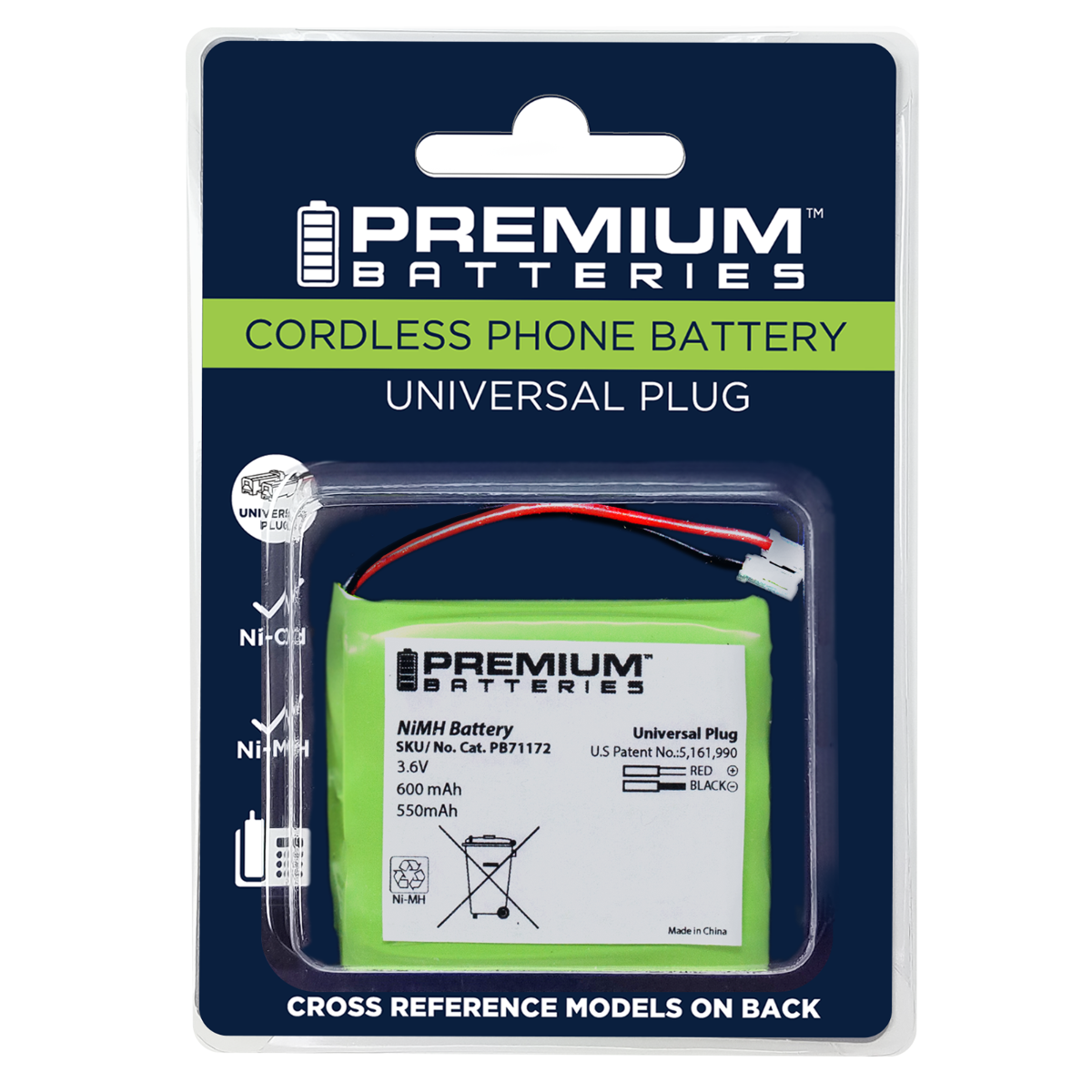 Premium Batteries Uniden BT-905 P-501 AT&T Universal Cordless Phone Battery AA3