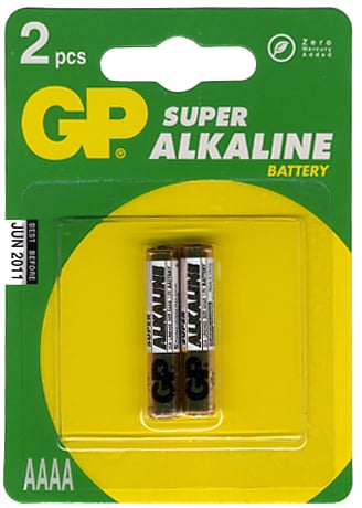AAAA cell Alkaline 1.5V, 2pack