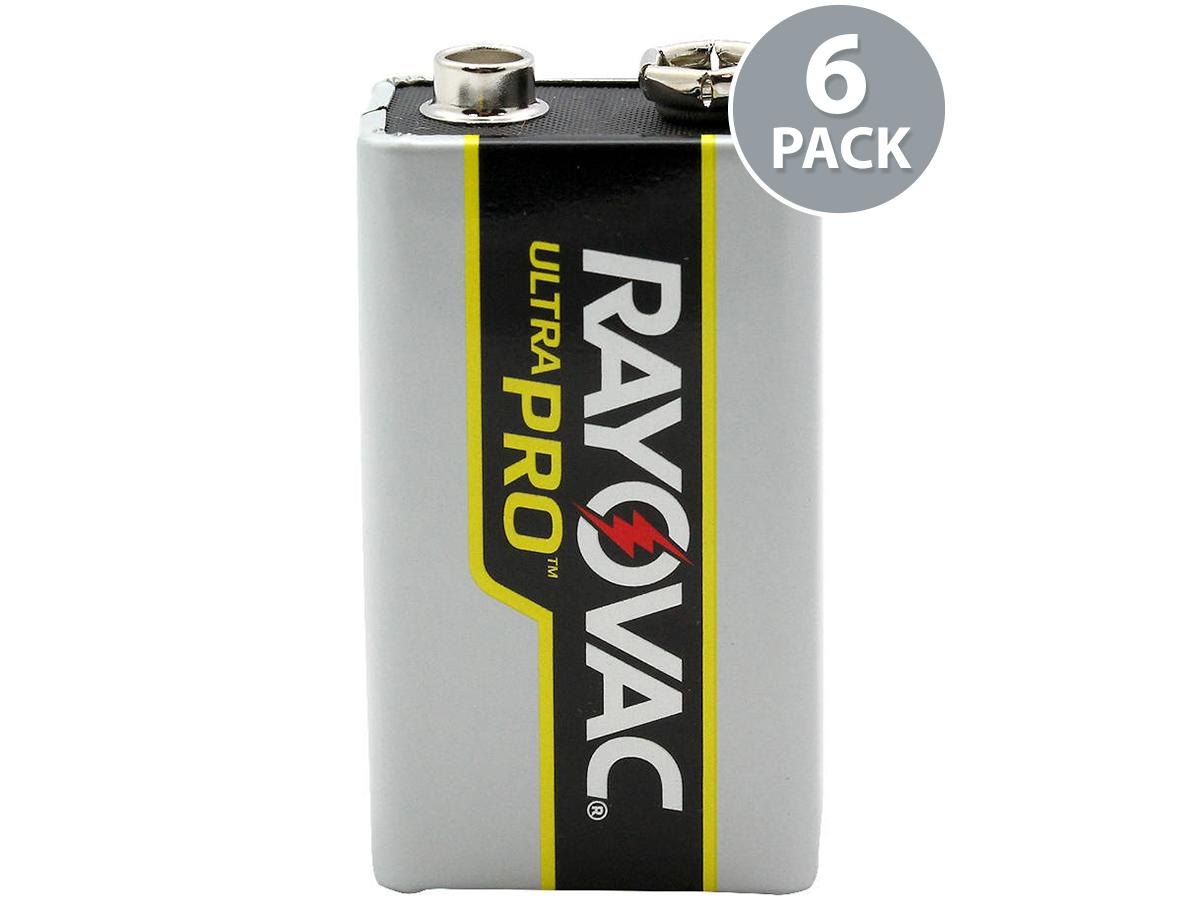 Rayovac Ultra Pro 9V Cell Batteries 6 pack