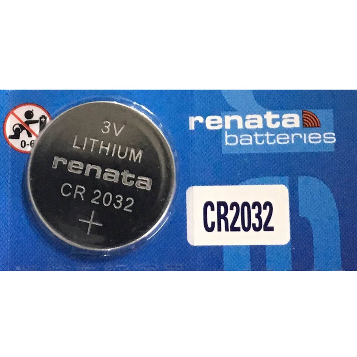 Renata CR2032 Battery 3V Lithium Coin Cell (1 pc.)
