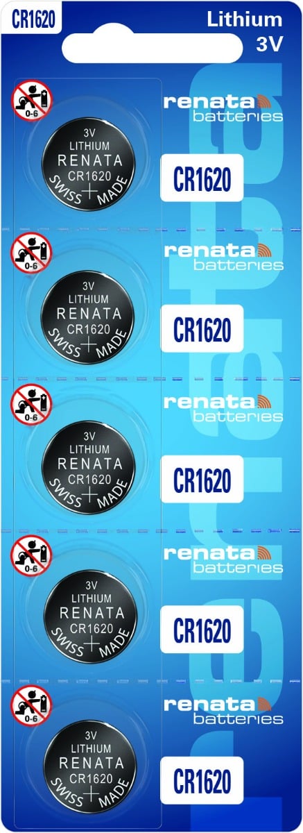 Renata CR1620 Battery 3V Lithium Coin Cell (1PC Tearstrip) 
