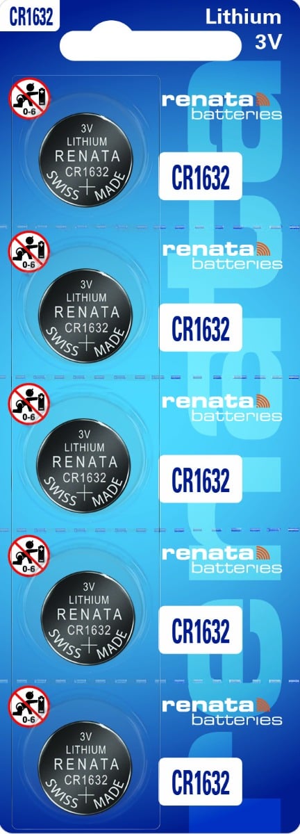 Renata CR1632 Battery 3V Lithium Coin Cell (1PC Tearstrip) 