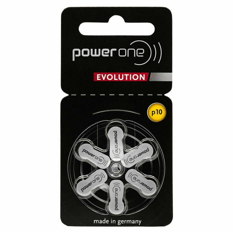 Power One Evolution Size 10 Hearing Aid Batteries (6 PCS)
