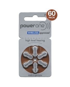 Power One Hearing Aid Battery, Size P312, Mercury-Free (60 pcs.)