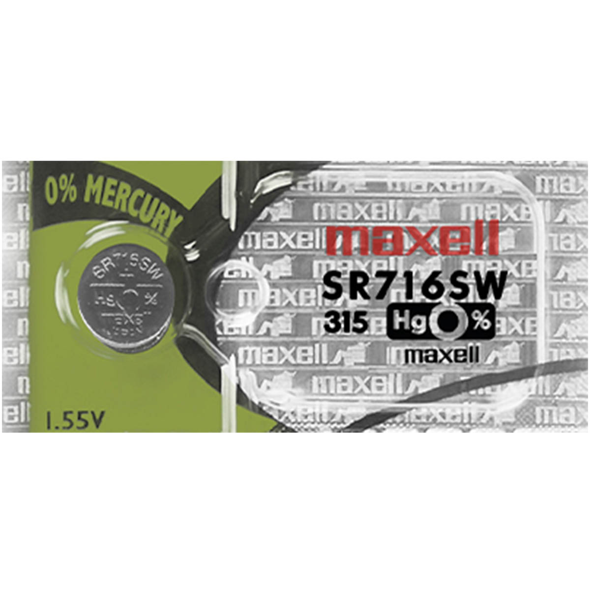 Maxell 315  Watch Battery (SR716SW ) Silver Oxide 1.55V