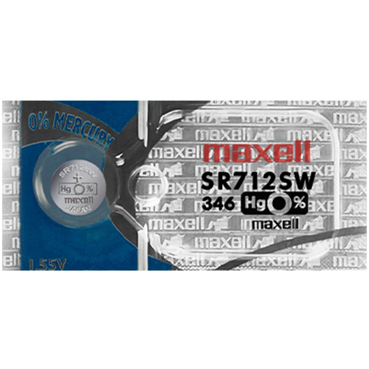 Maxell 346  Watch Battery (SR712SW) Silver Oxide 1.55V