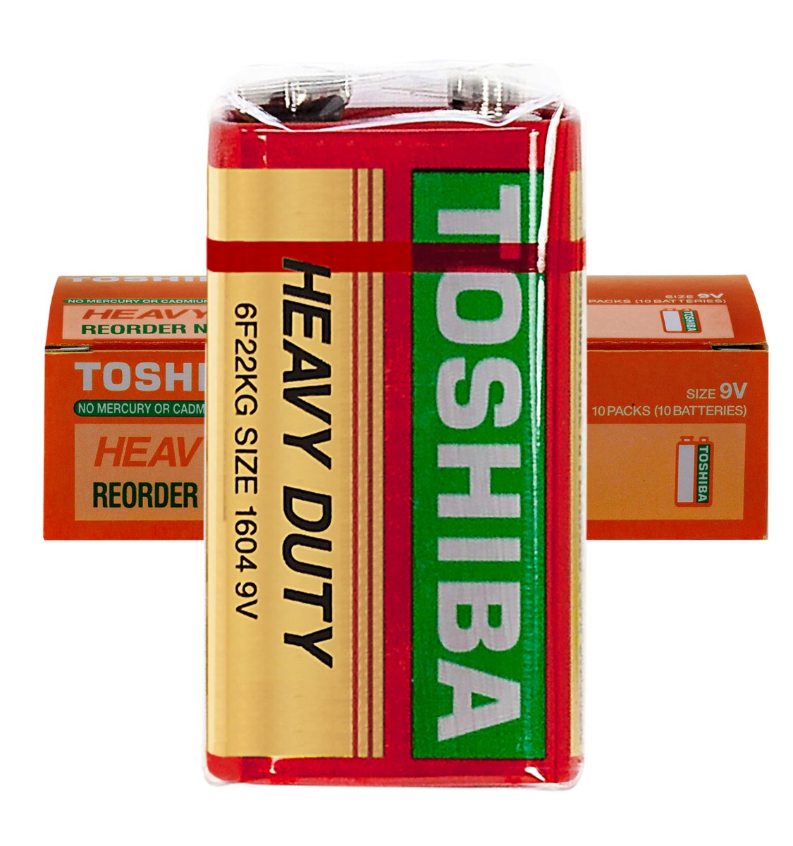 Toshiba 9 V Heavy Duty SP/1, Box of 10 Batteries