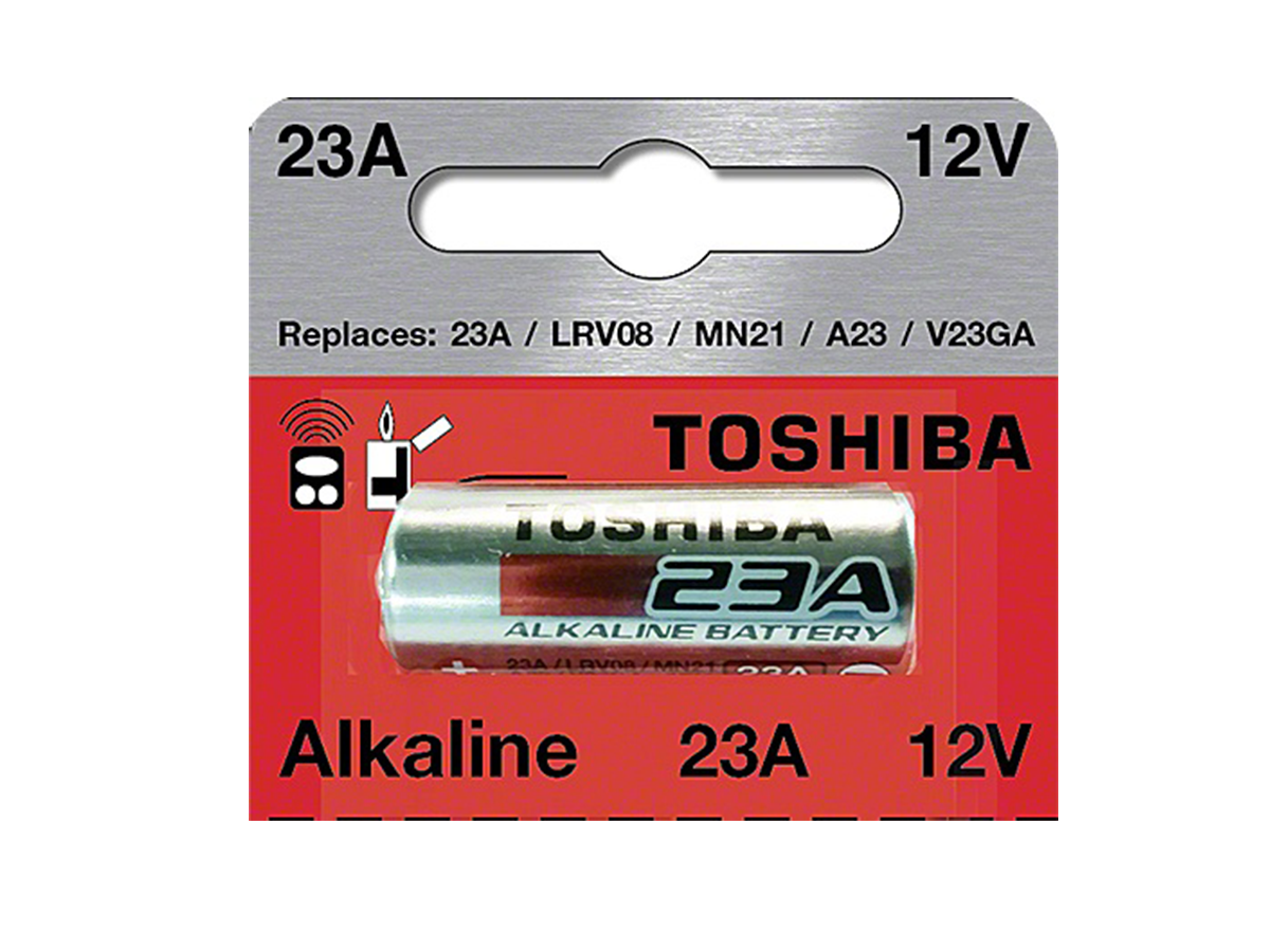 Toshiba 23A Alkaline 12V Battery, Blister Pack, (1 Pc)