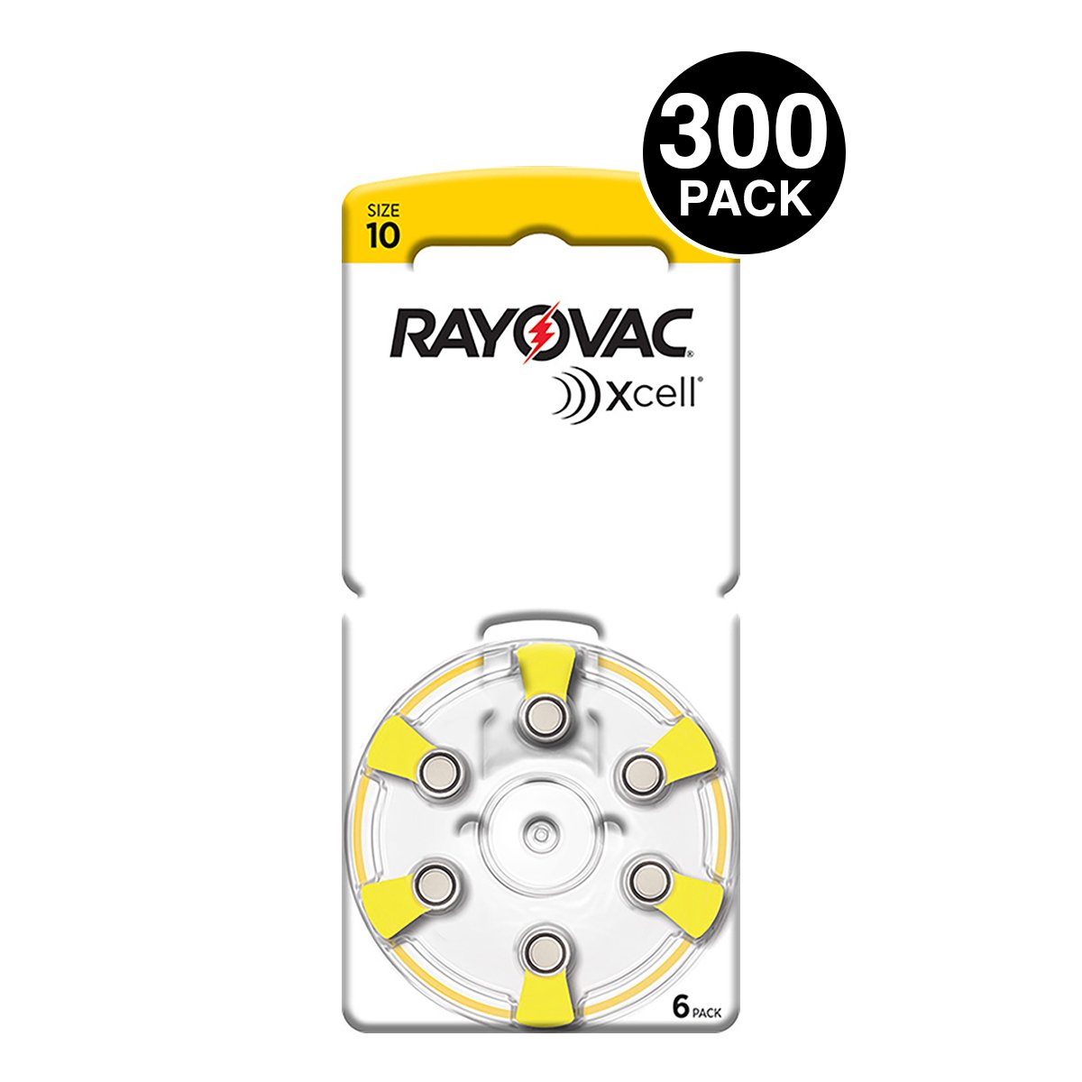 Xcell (Made By Rayovac) Size 10 Hearing Aid Batteries (300 pcs) 