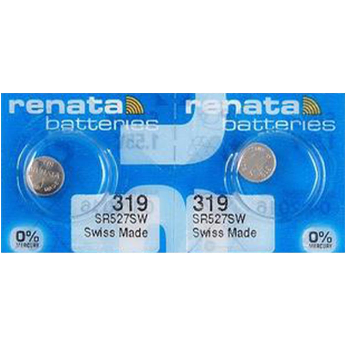 10 x Renata 319 Uhrenbatterien 1,55 V SR527SW SR64 V319 Knopfzelle 21mAh 