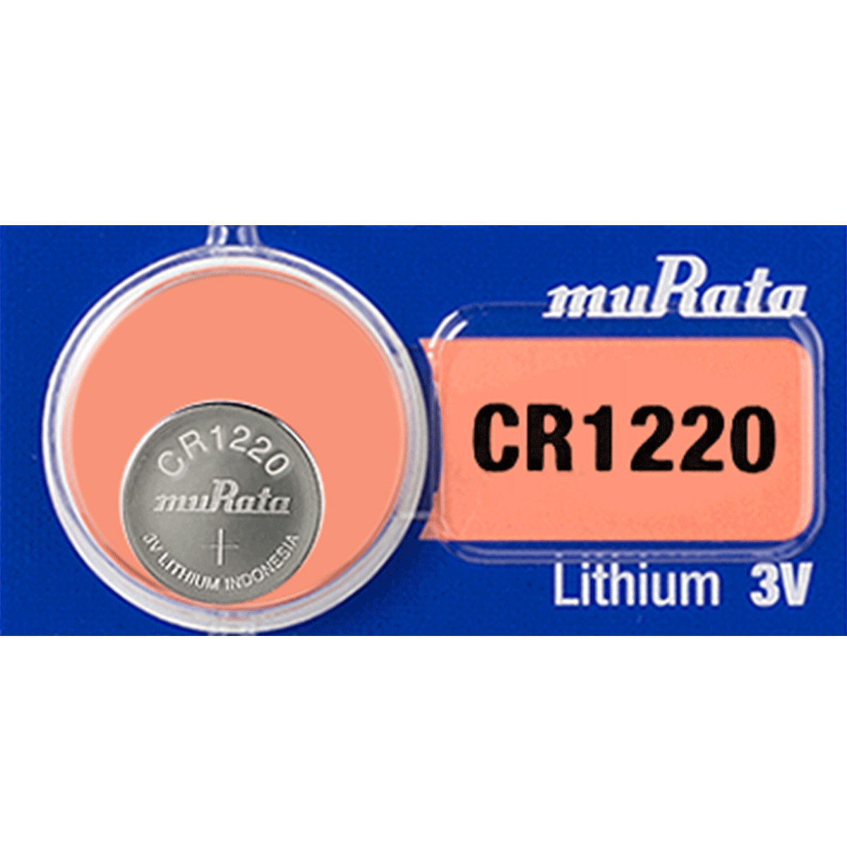Cr1220 Sony 3 Volt Lithium Coin Cell Battery On Card