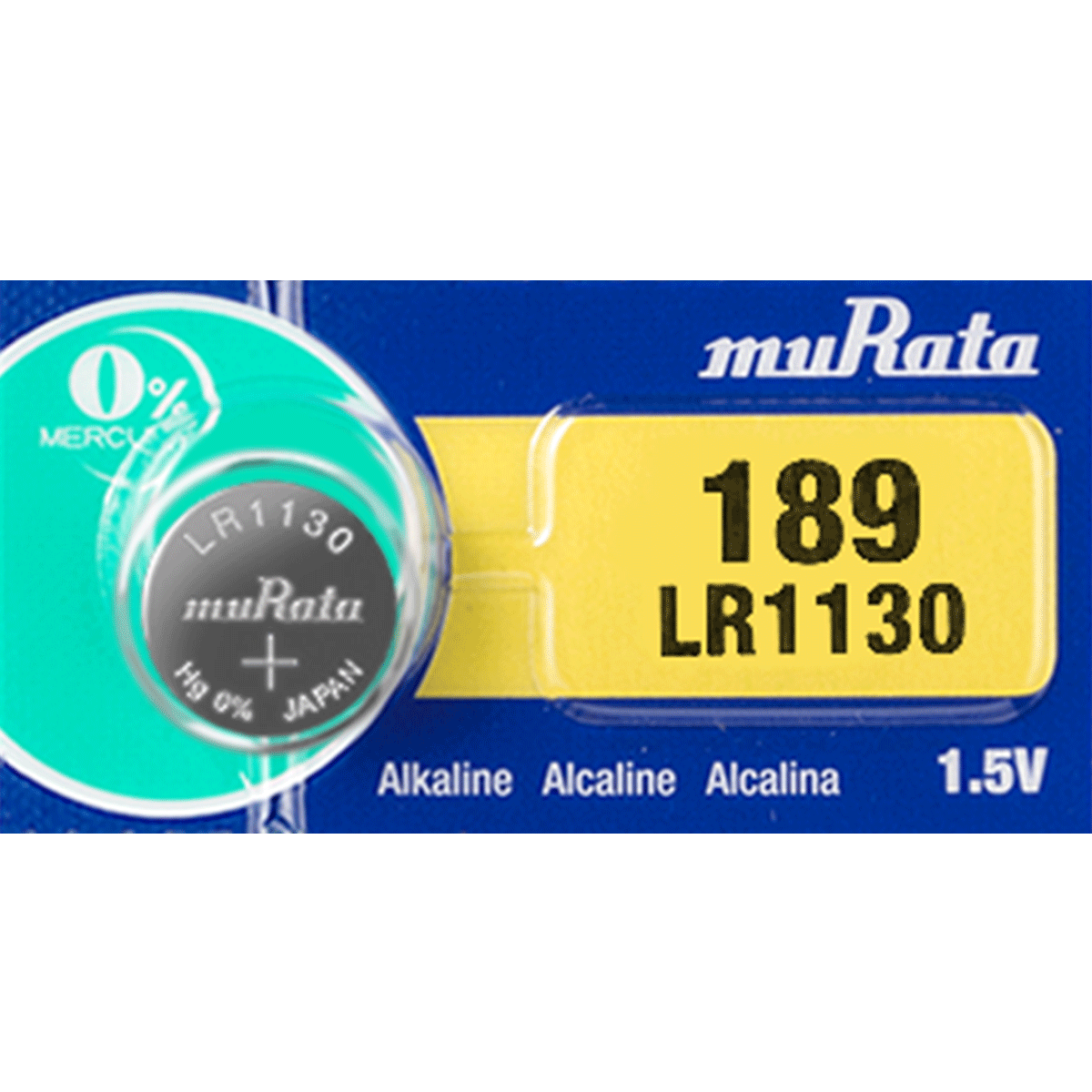 Murata LR1130 (189) (formerly SONY) Mercury Free Alkaline Button Cell