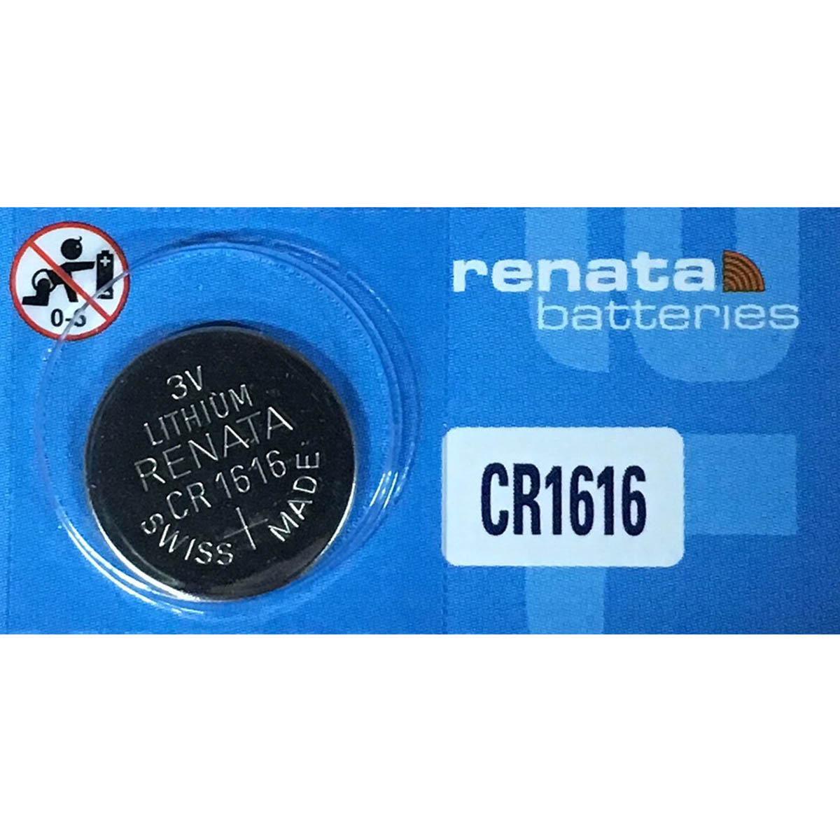 Renata CR1616 Battery - 3V 55mAh Lithium Coin Cell 500 Wholesale