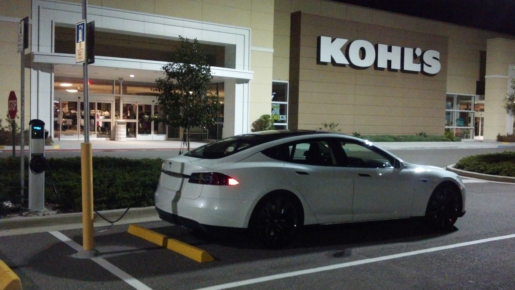 Last charging photo op of our trip.  Free Chargepoint charger near Melbourne, FL around 2AM in the morning.  We break next door at an all night McDonald's.