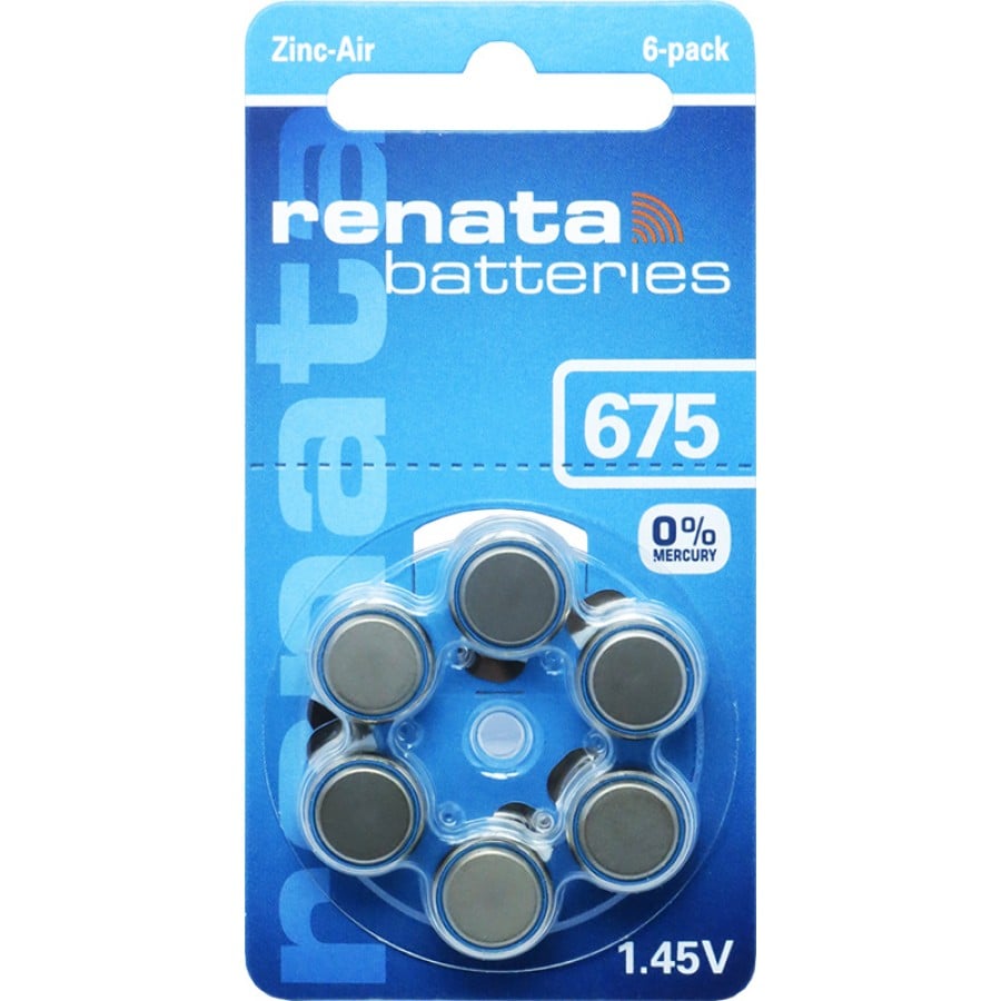 Renata Size 675 Hearing Aid Battery